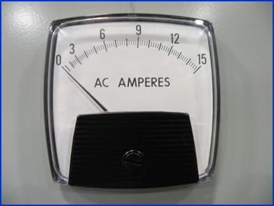 Amperage meter to display blast wheel motor amps