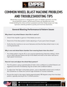 Common Wheel Blast Machine Problems